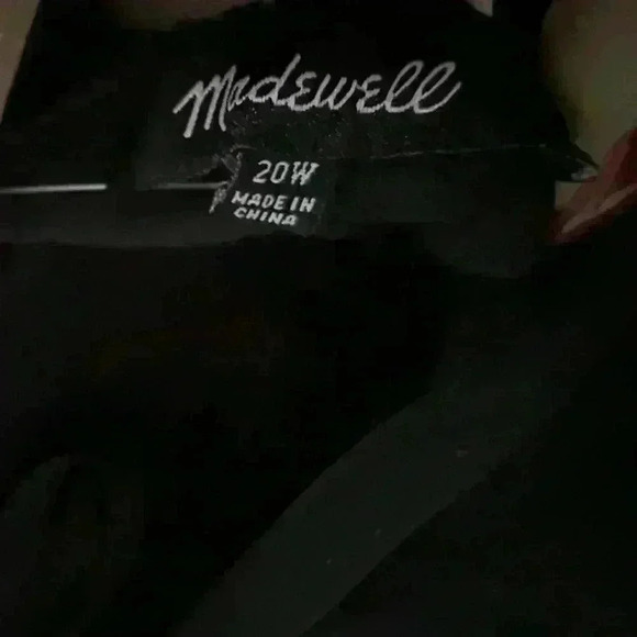 Madewell Tie Back Black Smocked Bodice and Satin Jumpsuit Size 20 - Picture 13 of 14